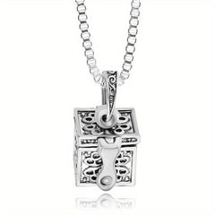 Vintage Flower Urn Necklace For Ashes Memorial Locket Pendant Keepsake