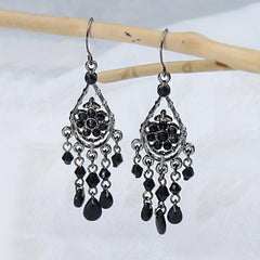 Water Drop Gemstone Rhinestone Earrings Set For Women