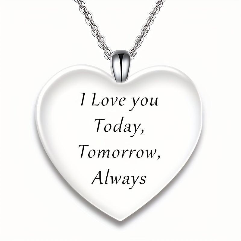 Love Crystal Butterfly Pendant Necklace Kids Daughters Gift