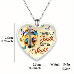 Love Crystal Butterfly Pendant Necklace Kids Daughters Gift
