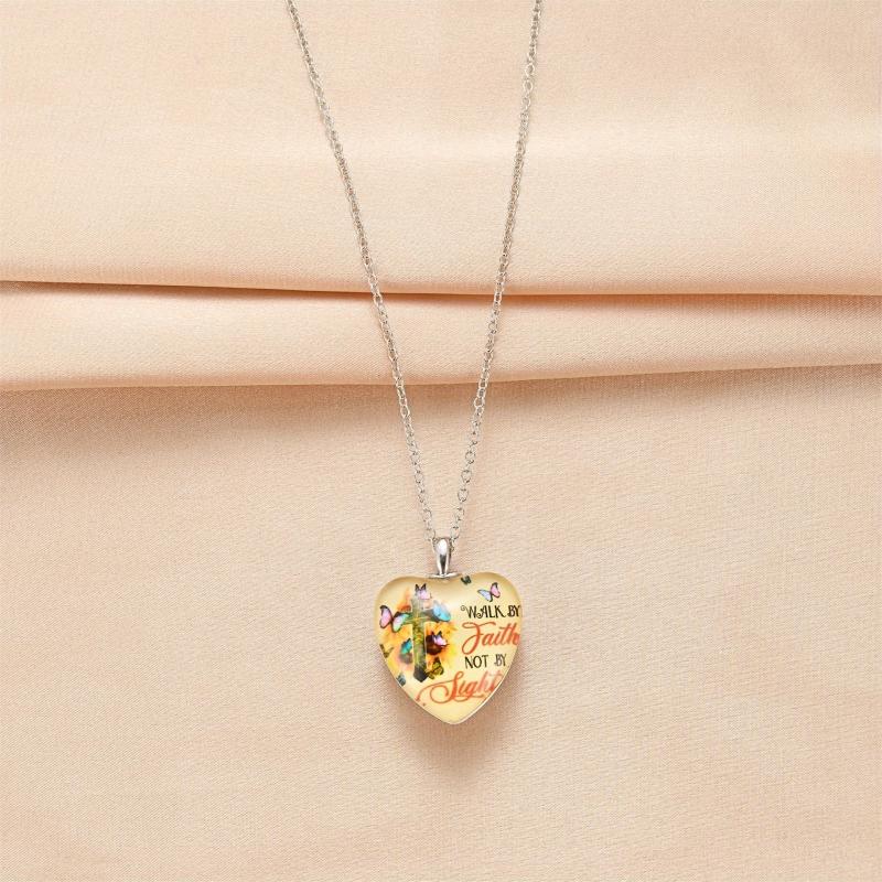Love Crystal Butterfly Pendant Necklace Kids Daughters Gift