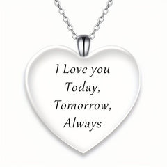 Love Puppy Print Pendant Necklace For Kids Daughters Anniversary Christmas Gift