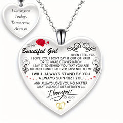 Crystal Pendant Necklace English Birthday Gift