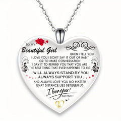 Crystal Pendant Necklace English Birthday Gift