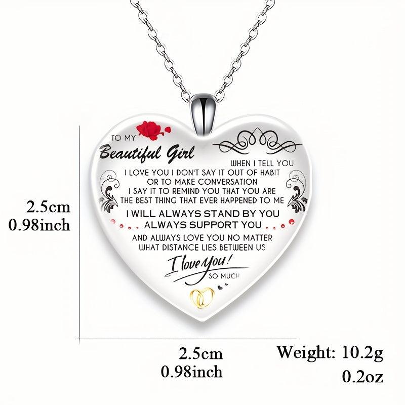 Crystal Pendant Necklace English Birthday Gift