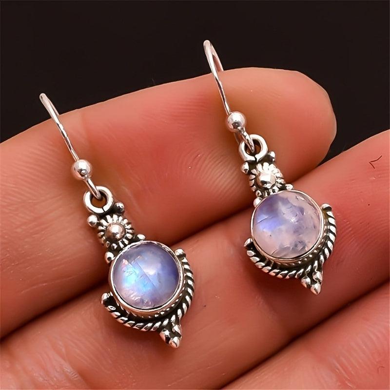 Vintage Opal Drop Dangle Earrings Wedding Party Jewelry Gift