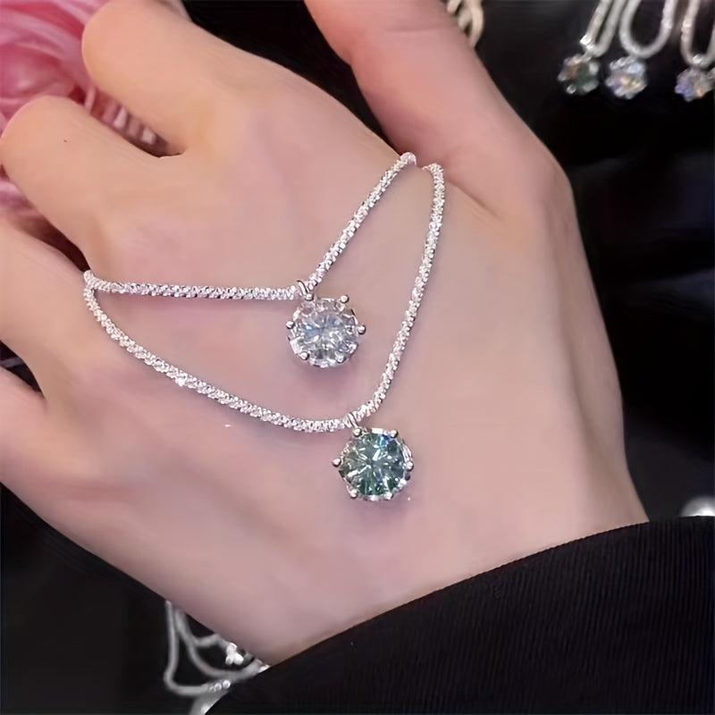 Rhinestone Sparkling Necklace Collar Chain Halloween Gift For Her