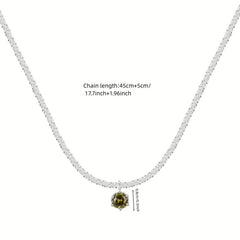 Rhinestone Sparkling Necklace Collar Chain Halloween Gift For Her
