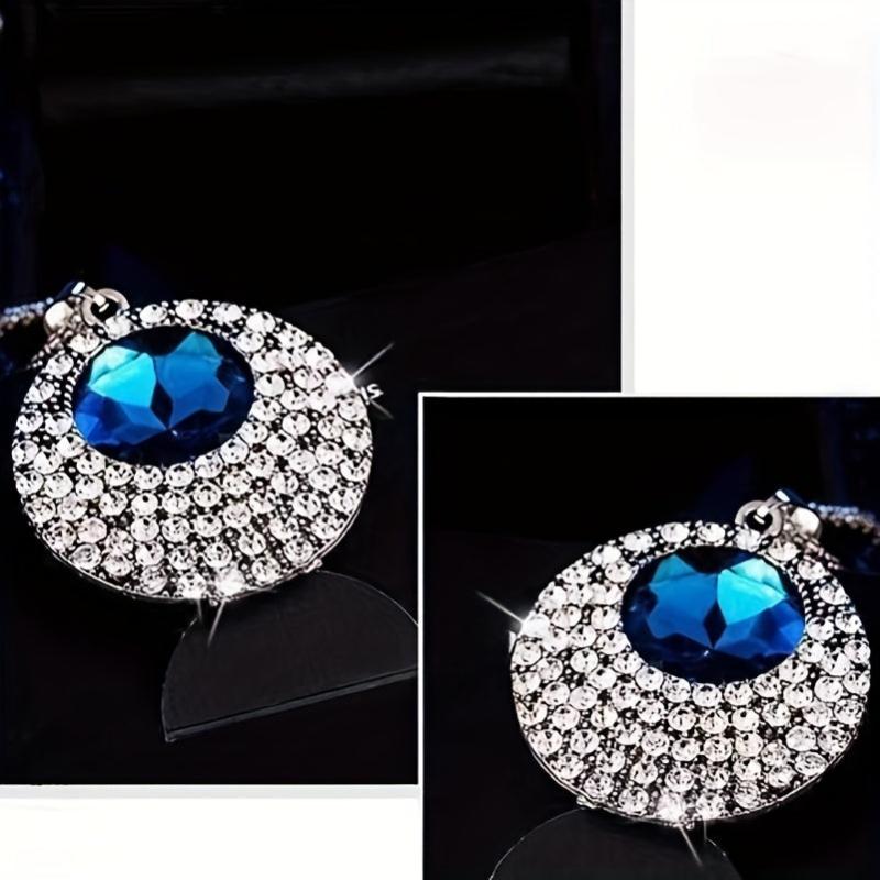 Long Crystal Round Necklace for Wedding Dinner Party