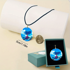 Life And Tree Pattern Pendant Necklace Adjustable Chain Halloween Gift