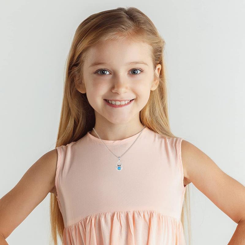 Owl Small Animal Necklace for Kids Birthday Gift