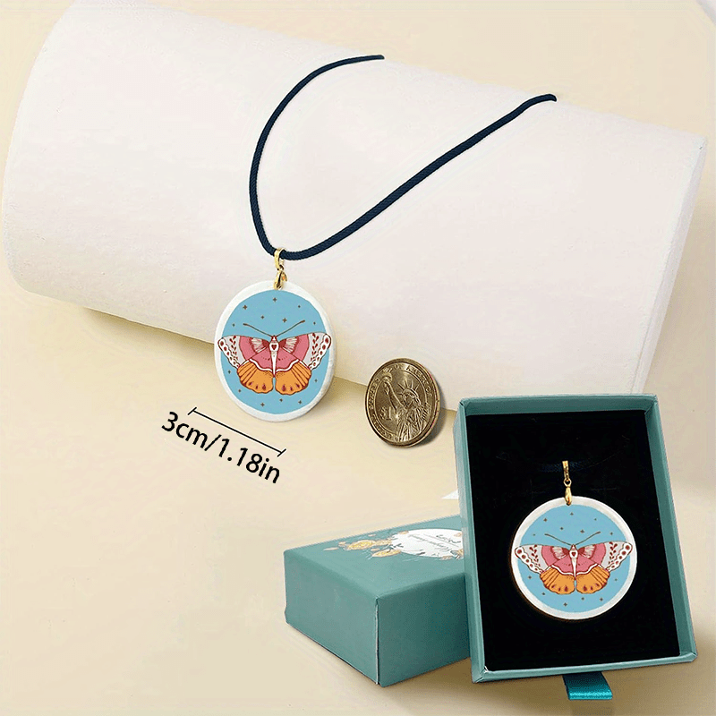 Butterfly Pendant Necklace Adjustable Chain Necklace