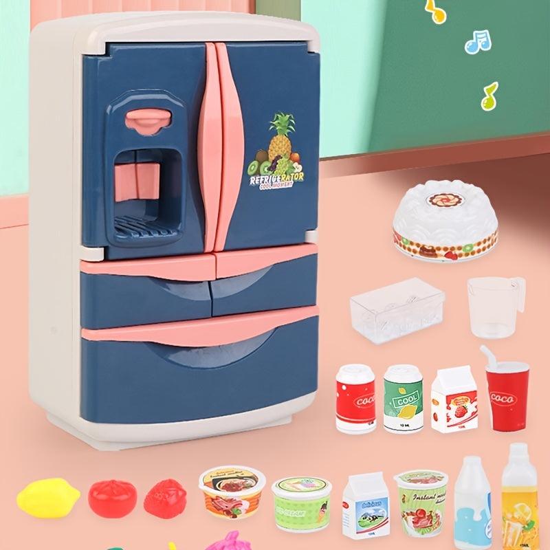 Kids Refrigerator Play Set With Fog Music & Lights