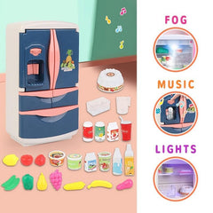 Kids Refrigerator Play Set With Fog Music & Lights