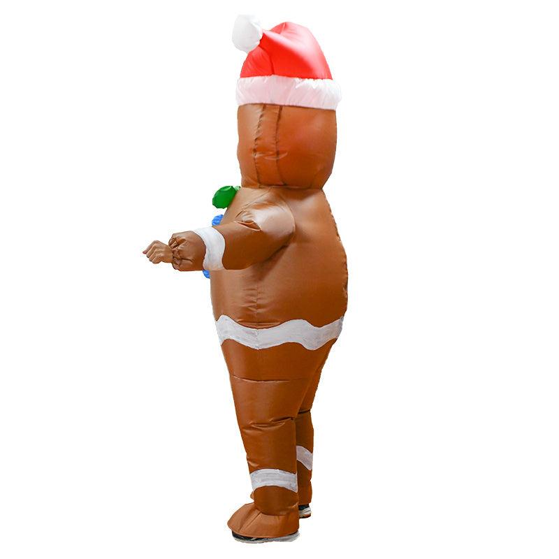 Gingerbread Man Inflatable Clothes Christmas Party Funny Costume