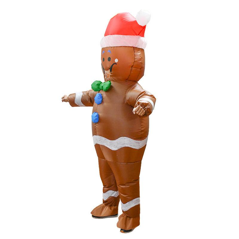 Gingerbread Man Inflatable Clothes Christmas Party Funny Costume