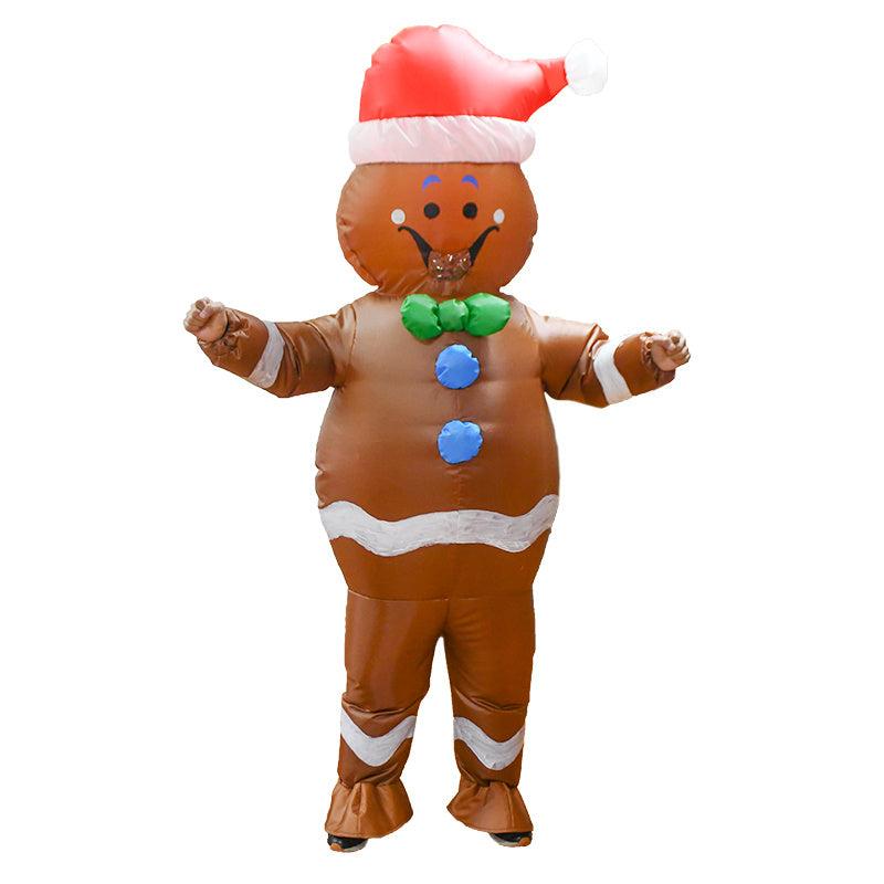Gingerbread Man Inflatable Clothes Christmas Party Funny Costume