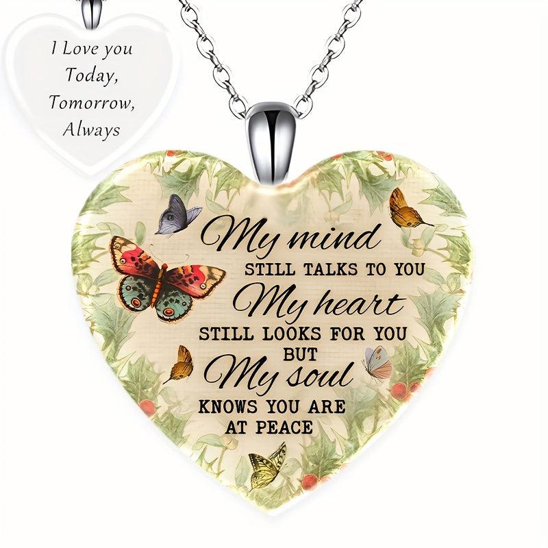 Crystal Pendant Necklace Butterfly English Birthday Gift