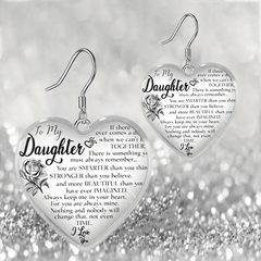 3pcs Rose Pattern Glass Pendant Necklace Earrings Set