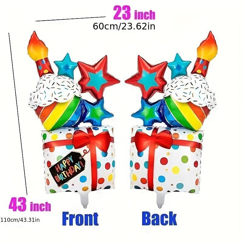 1pcs Large Cake Foil Balloons Birthday Party Decor Baby Shower Supplies