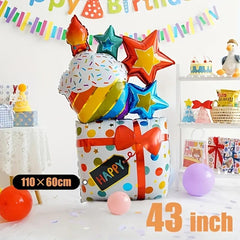 1pcs Large Cake Foil Balloons Birthday Party Decor Baby Shower Supplies