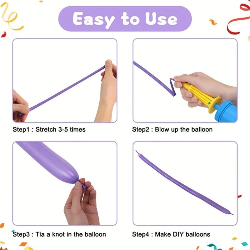 60pcs Long Strip Balloons Brighten Any Occasion Rainbow Latex Magic Balloons