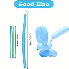 60pcs Long Strip Balloons Brighten Any Occasion Rainbow Latex Magic Balloons