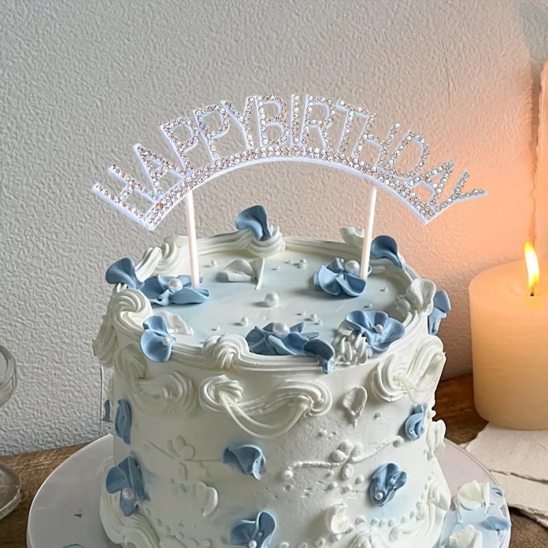 Glitter Cake Topper & Photo Booth Props Set