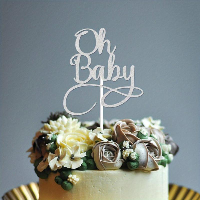Golden Baby Cake Topper - Baby Birthday Party Decoration