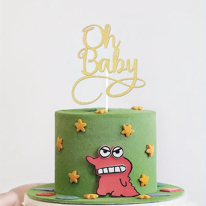 Golden Baby Cake Topper - Baby Birthday Party Decoration
