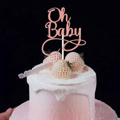 Golden Baby Cake Topper - Baby Birthday Party Decoration