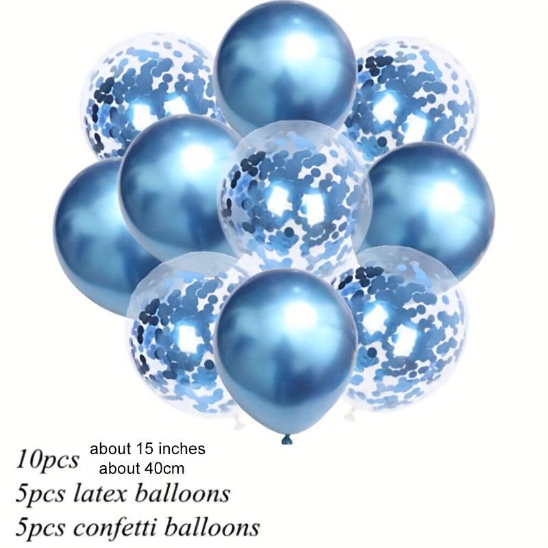 10pcs Colorful Sequin Balloons Set Holiday Decoration Balloons