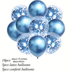 10pcs Colorful Sequin Balloons Set Holiday Decoration Balloons