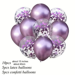 10pcs Colorful Sequin Balloons Set Holiday Decoration Balloons