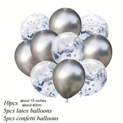 10pcs Colorful Sequin Balloons Set Holiday Decoration Balloons