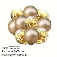 10pcs Colorful Sequin Balloons Set Holiday Decoration Balloons
