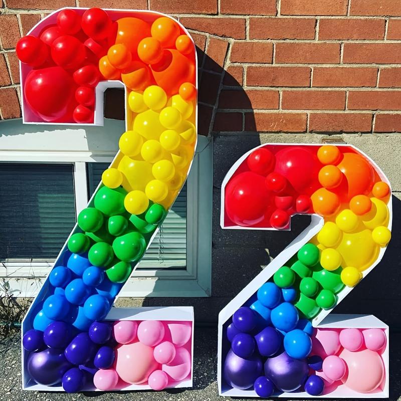 Rainbow Balloons Garland Arch Set Mixed Sizes For Birthday Baby Shower Wedding