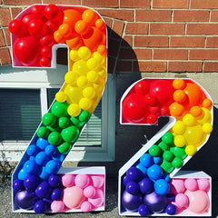 Rainbow Balloons Garland Arch Set Mixed Sizes For Birthday Baby Shower Wedding