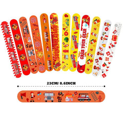 24pcs Fire Truck Slap Bracelets - Firefighter Snap Bracelets