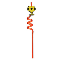 Football Match Series Curved Straw 6 Pcs