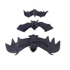 3pcs Halloween Spooky Bat Toy Rubber Bat Pendants