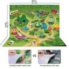 Jurassic Adventure Dino Set with Truck, Eggs & Play Mat