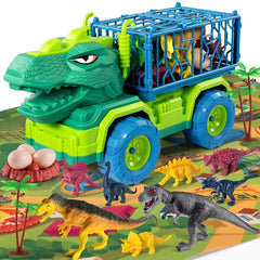 Jurassic Adventure Dino Set with Truck, Eggs & Play Mat