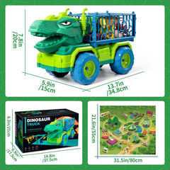 Jurassic Adventure Dino Set with Truck, Eggs & Play Mat