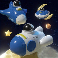 Space Toys Press Toy Car Spaceman Spaceship Pull Back Inertial Car
