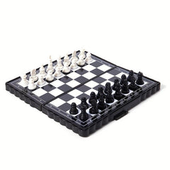 32pcs Mini Chess Set Folding Plastic Chessboard Portable for Home Outdoor