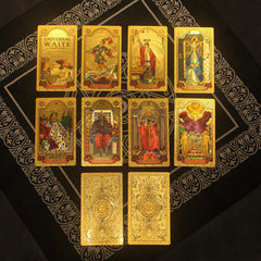 Plastic Waterproof Tarot Foil Cards English Magician Tarot Deck