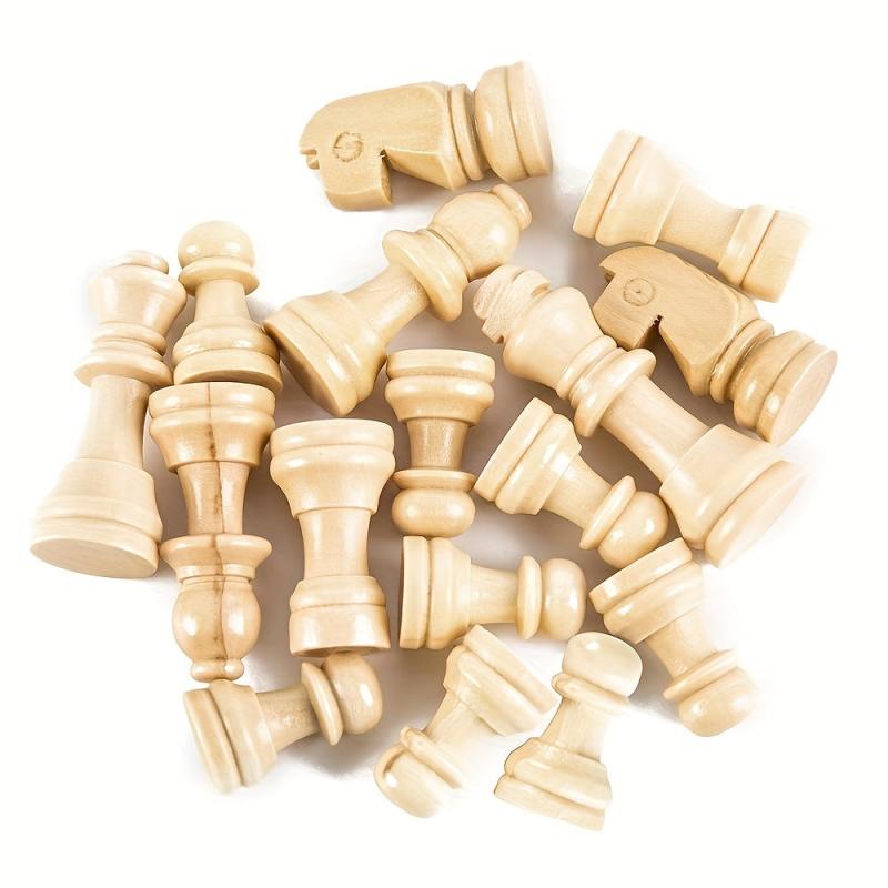 3-in-1 Solid Wood High Chess Foldable Puzzle Board Game Toys