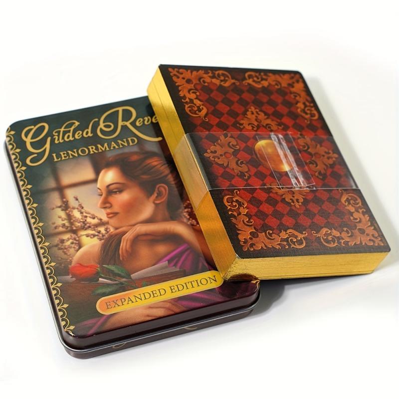 Gilded Reverie Lenormand Tarot Oracle Cards Tin Metal Box