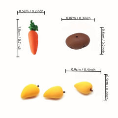 10Pcs Clay Vegetables & Fruits for 1:12 Dollhouse Scenes DIY